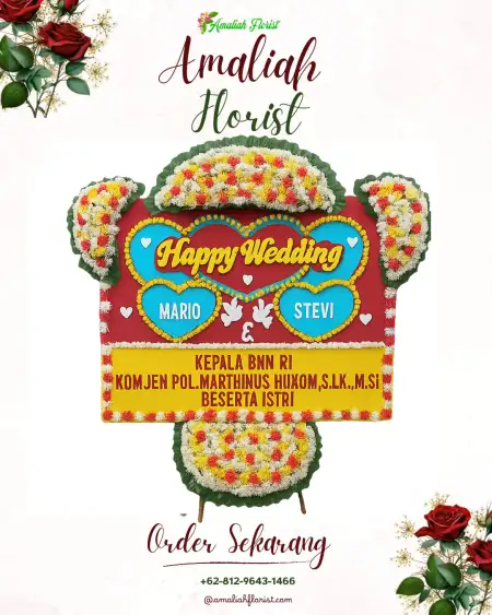 Papan Bunga Pernikahan Akelamo